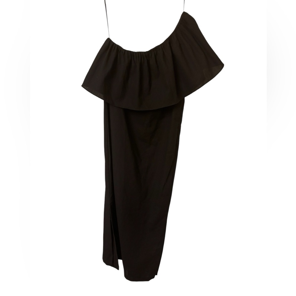 Nwot..Tuckernuck Black One-Shoulder Ruffle Maxi Dress - Picture 5 of 5